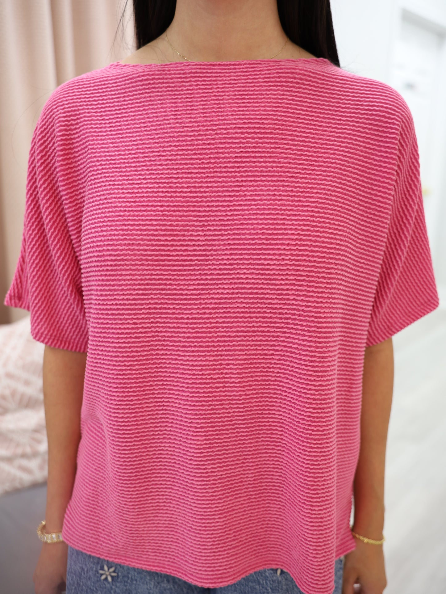 Solid Ribbed Basic Top