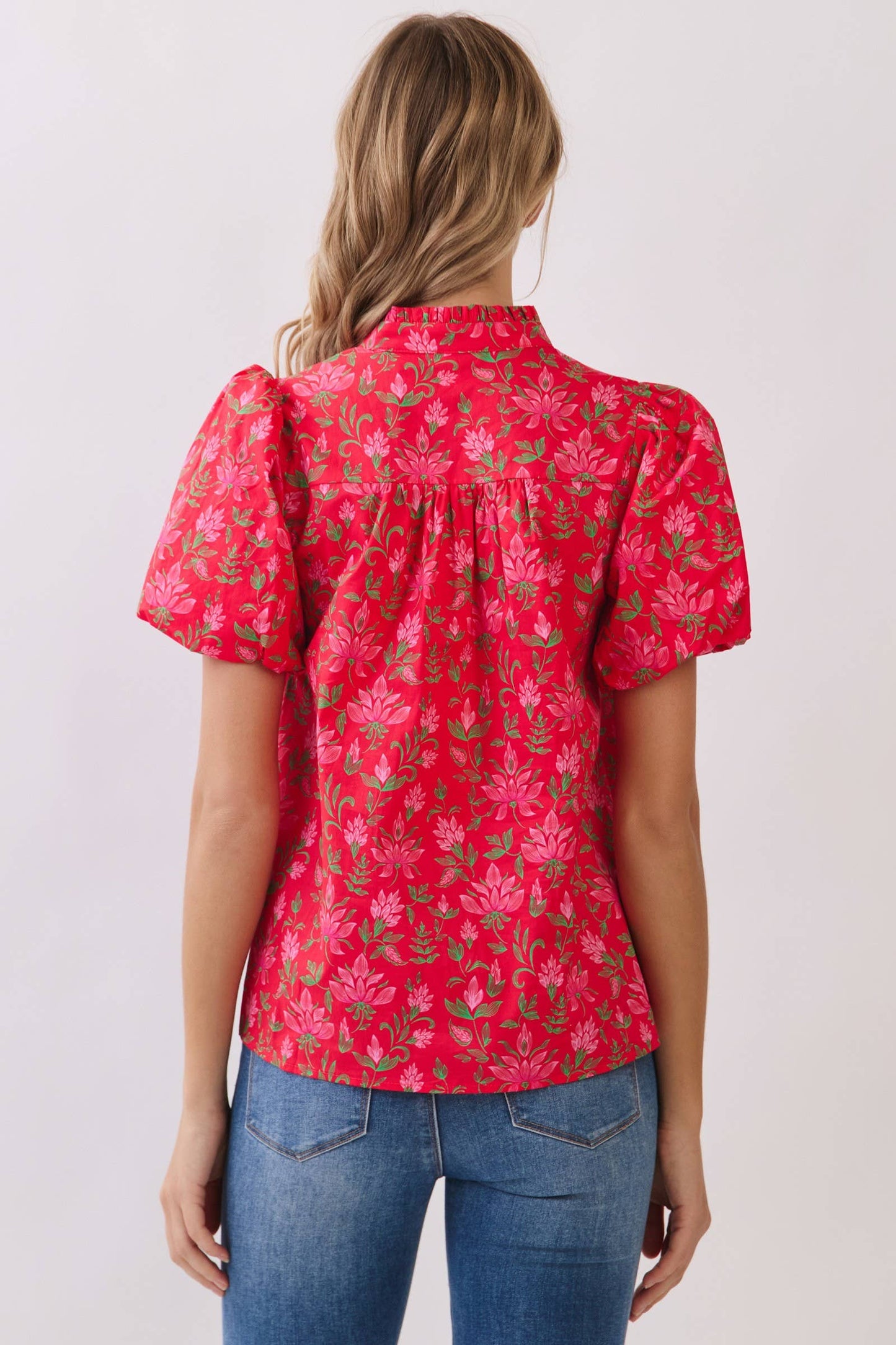 Cherry Floral Top