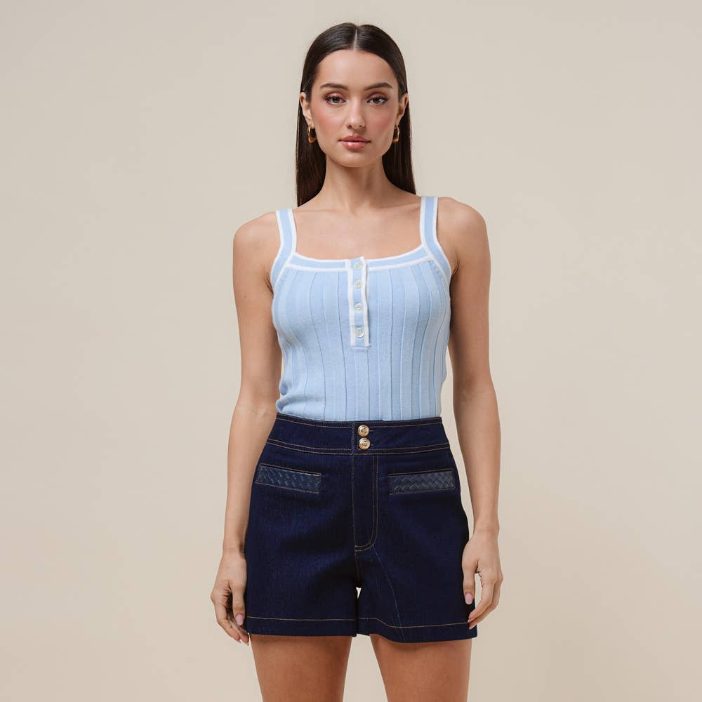 Jolie Braided Denim Shorts