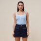 Jolie Braided Denim Shorts