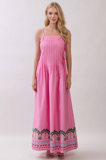Pleated Maxi Dress