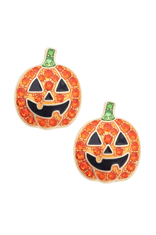 Pumpkin Stud Earrings