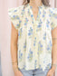 Alexa Floral Flutter Sleeve Top