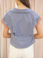 Tessa Short Sleeve Striped V-Neck Top
