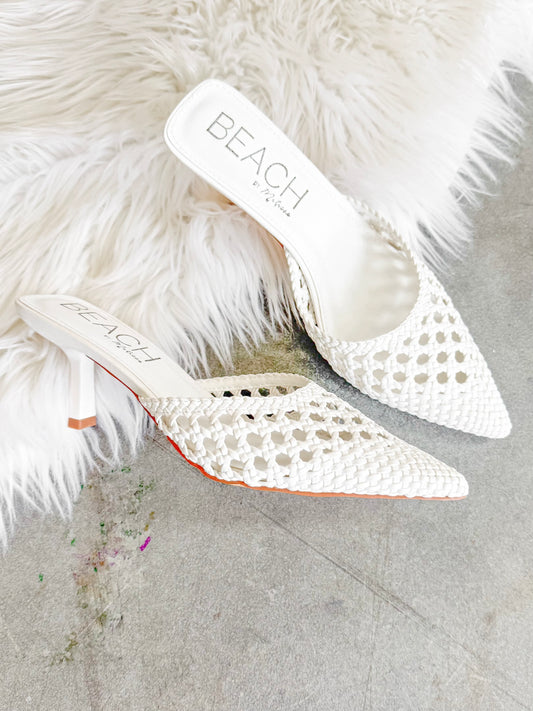 Tia Woven Kitten Heels