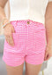 Gingham Print Shorts