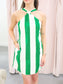 Amory Halter Striped Dress
