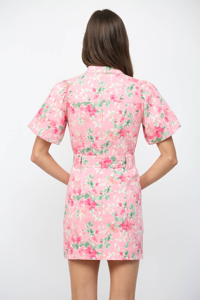 Fiona Floral Belted Dress