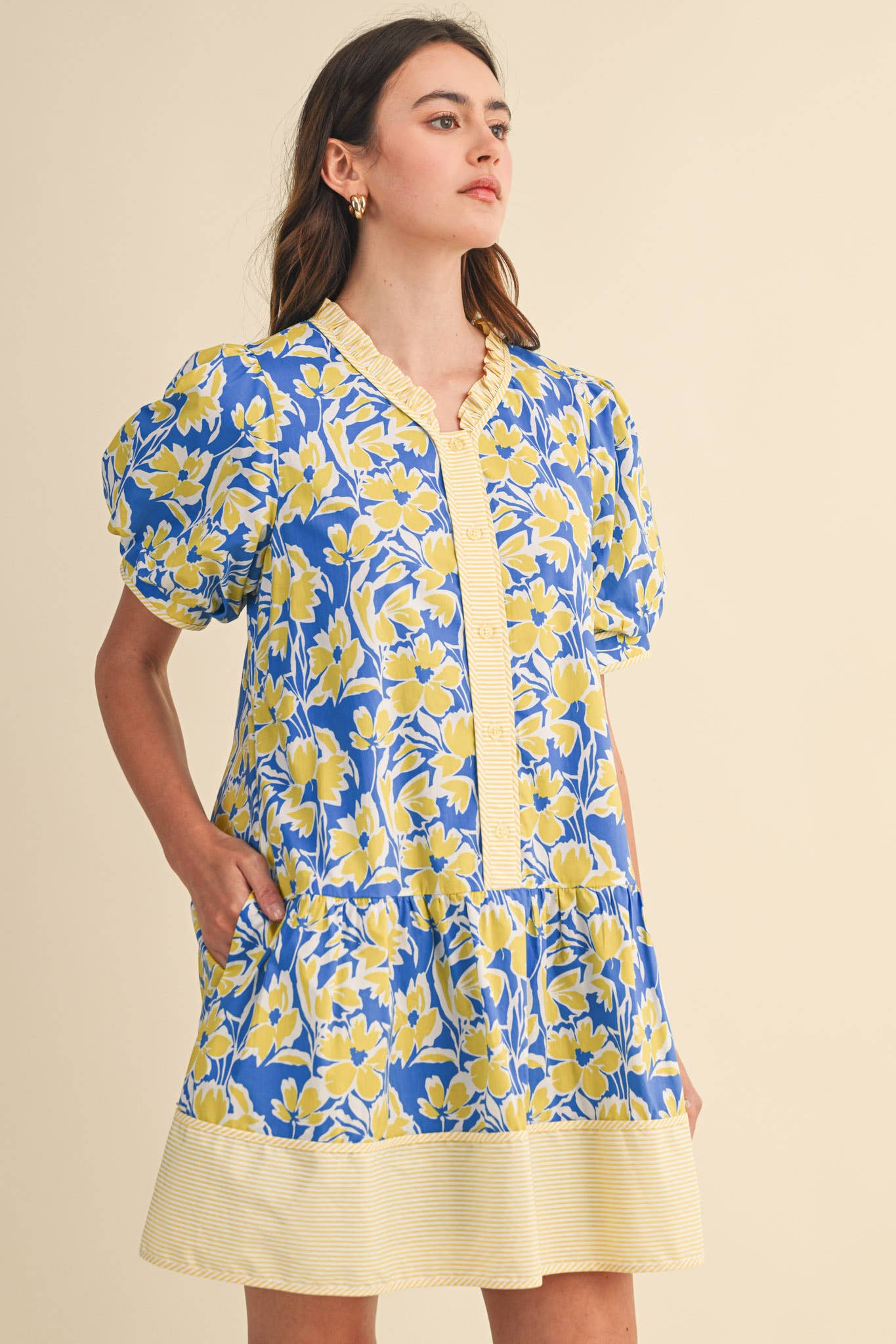 Berkley Floral & Striped Dress