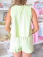 Contrast Stitch Top & Shorts Set