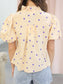 Carmen Polka Dot Ruffled Trim Top