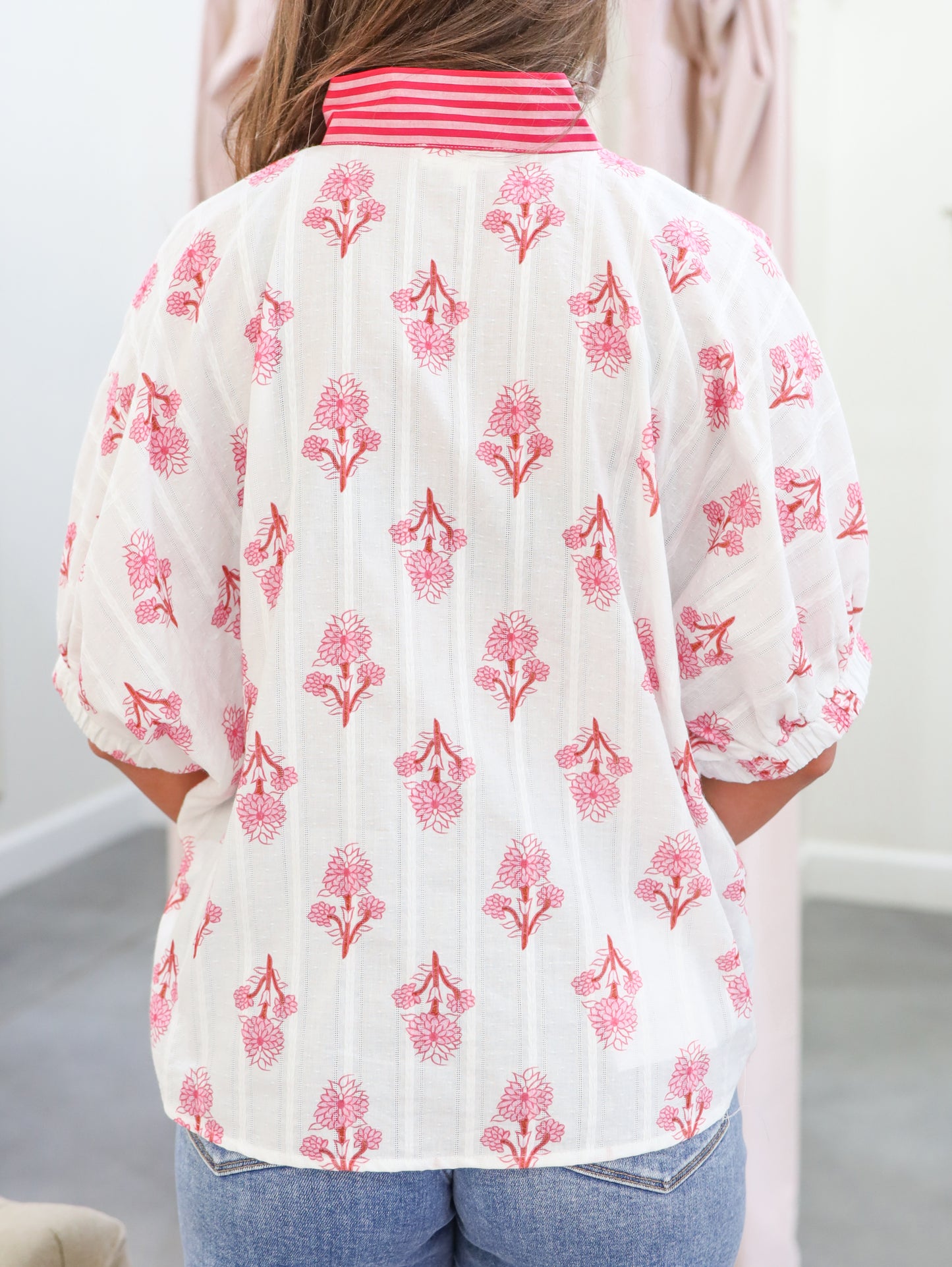 Deanna Floral Dolman Sleeve Blouse