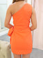 Mary One Shoulder Bow Detail Dress