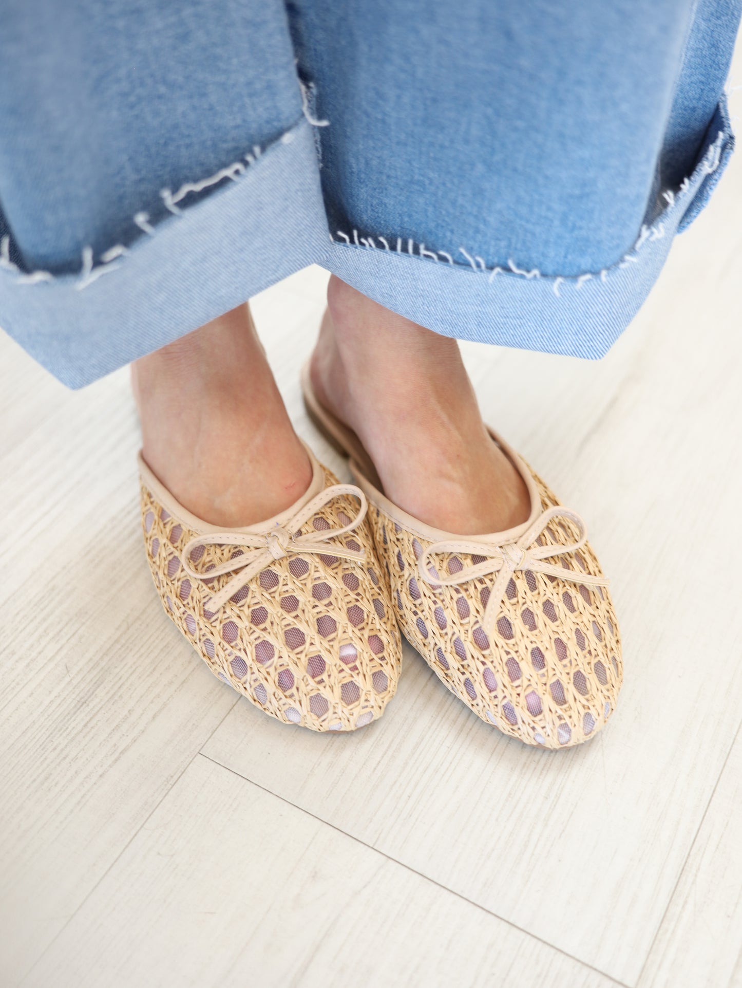 Solene Woven Raffia Mule