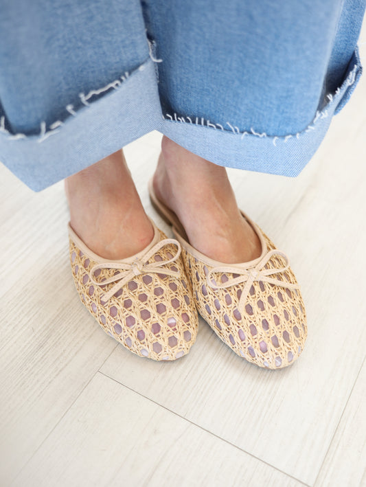 Solene Woven Raffia Mule