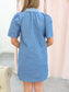 Kacy Chambray Button Detail Dress
