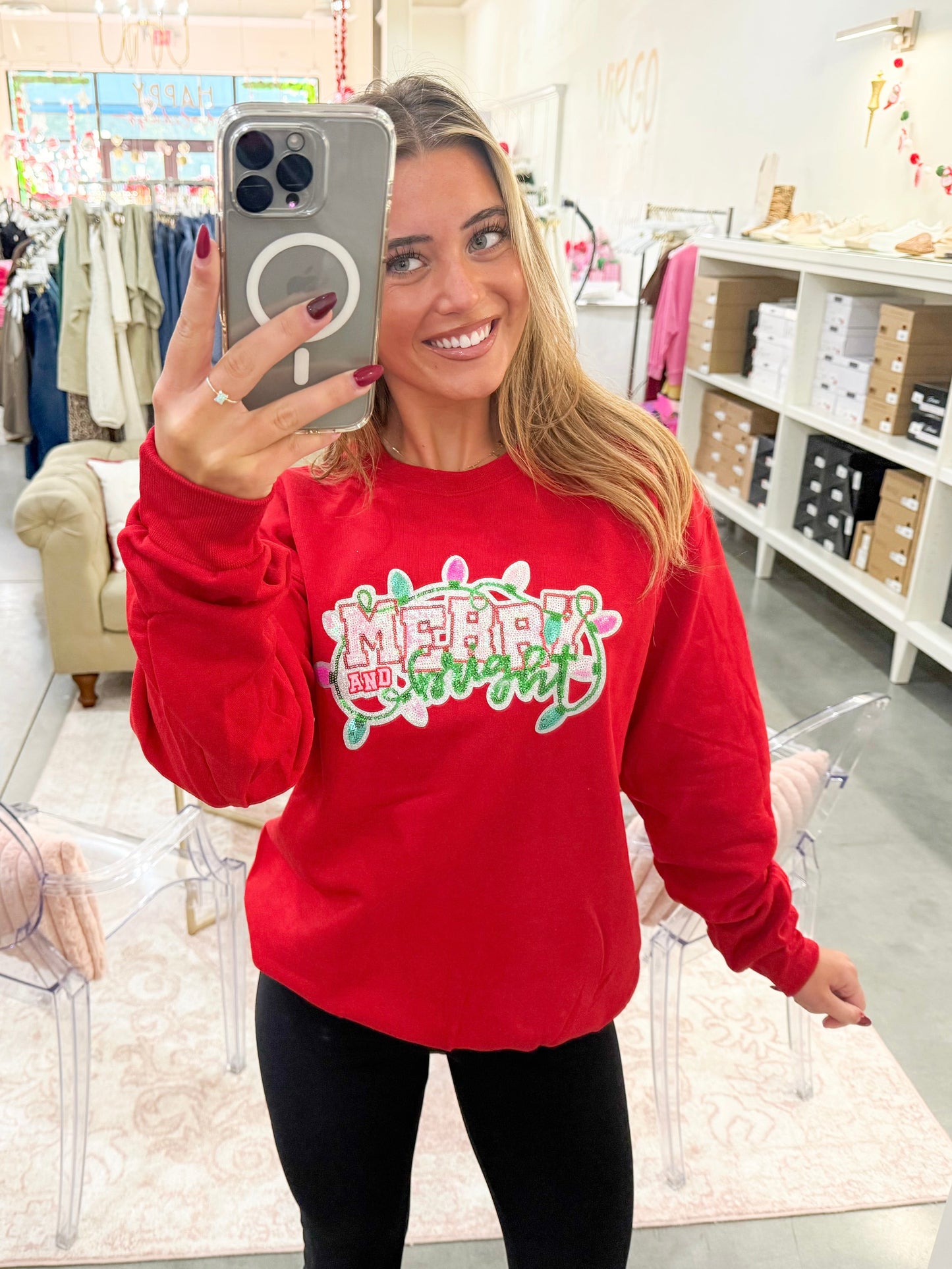 Sequin Patched Crewnecks