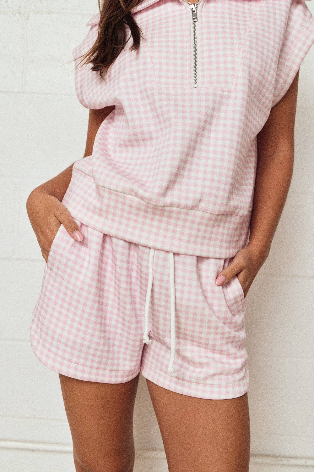 Brooke Gingham Top & Short Set