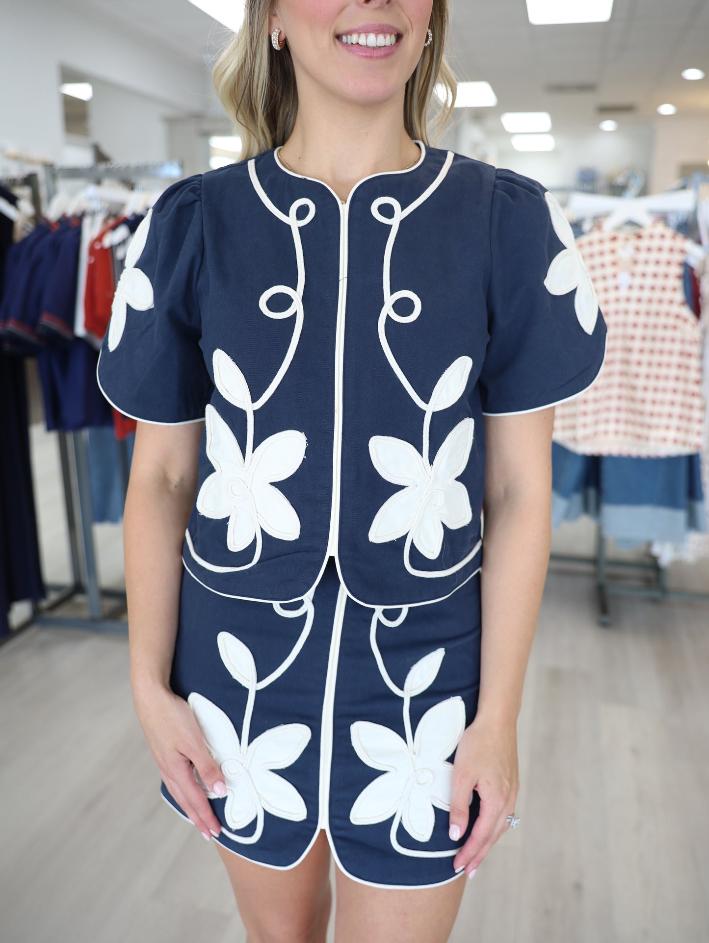Katy Floral Applique Set