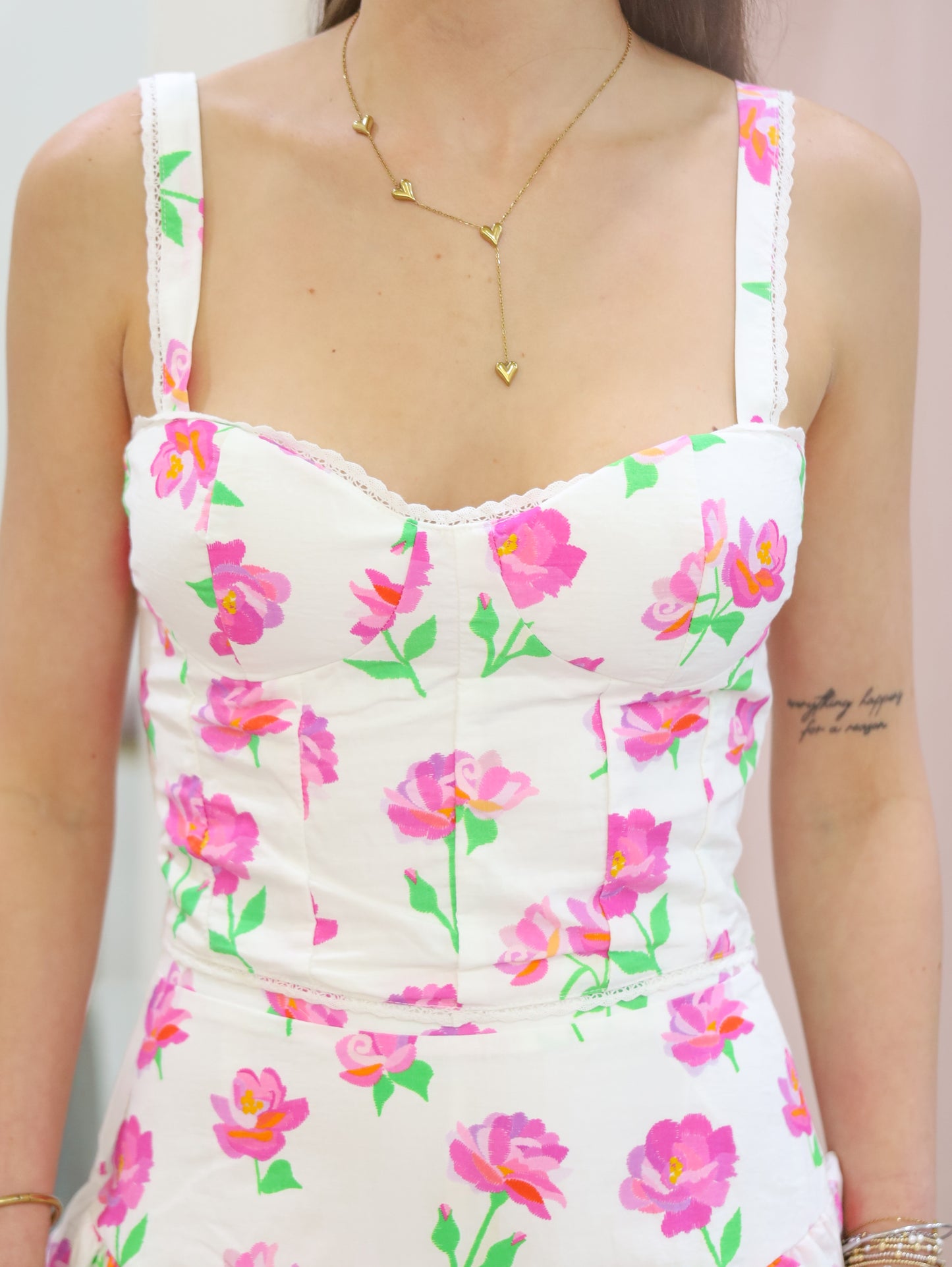 Lillian Floral Crop Top & Mini Skirt Set