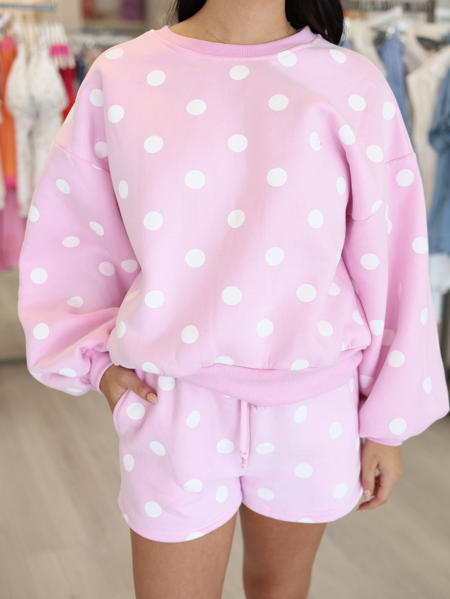 Mabel Polka Dot Fleece Set