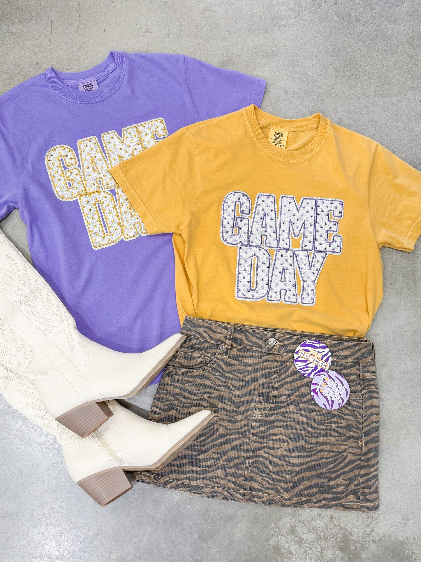 Justine Gameday Sequin Tee