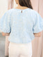 Mia Eyelet Bubble Sleeve Blouse
