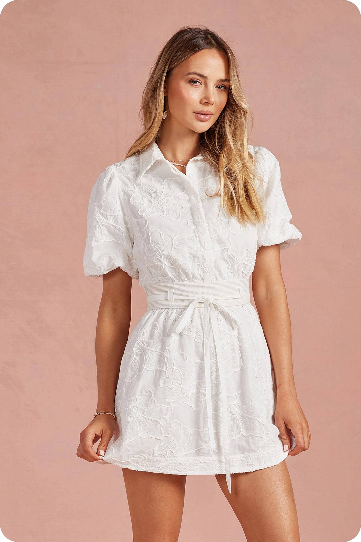 Quinn Embroidery Mini Dress