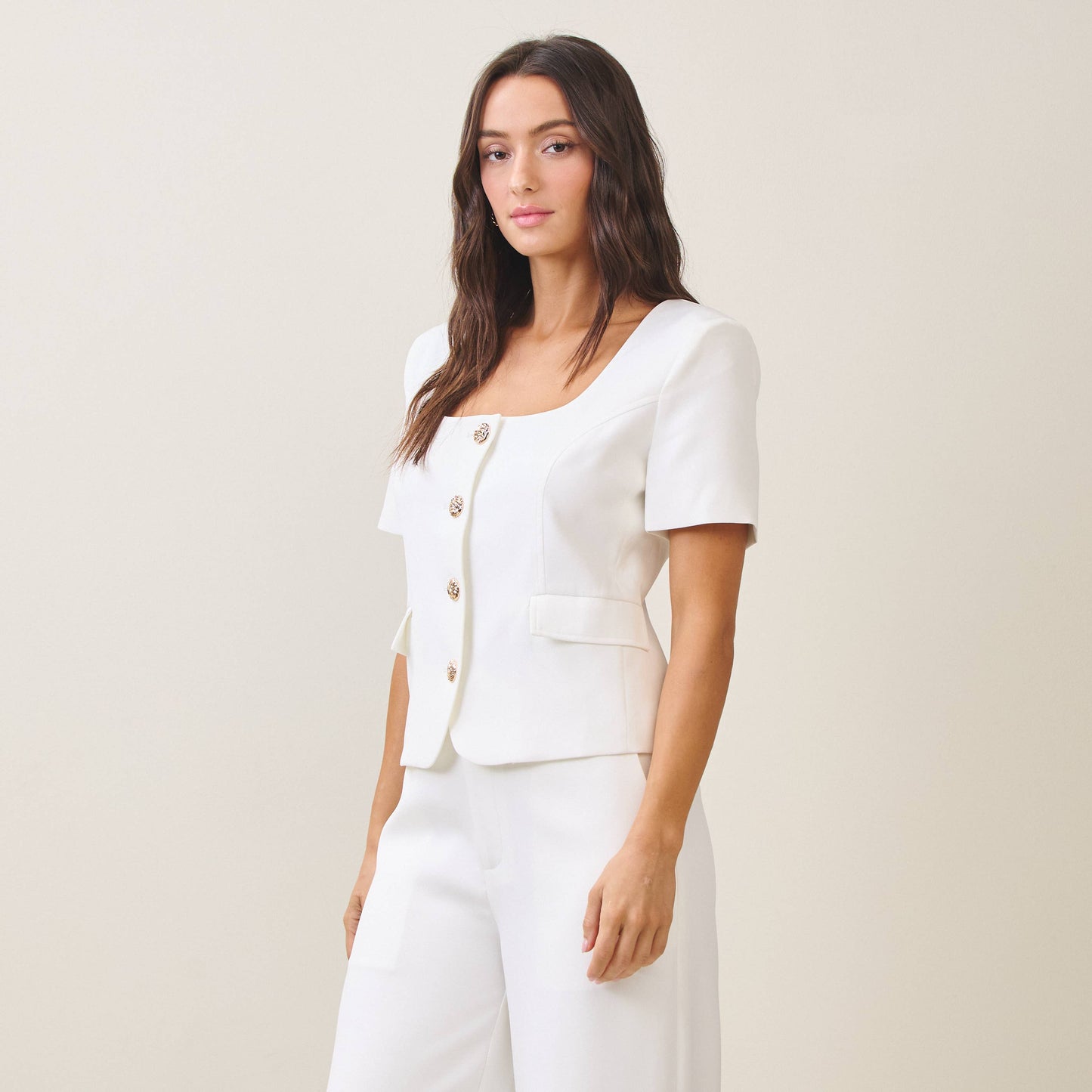 Audra Button Top