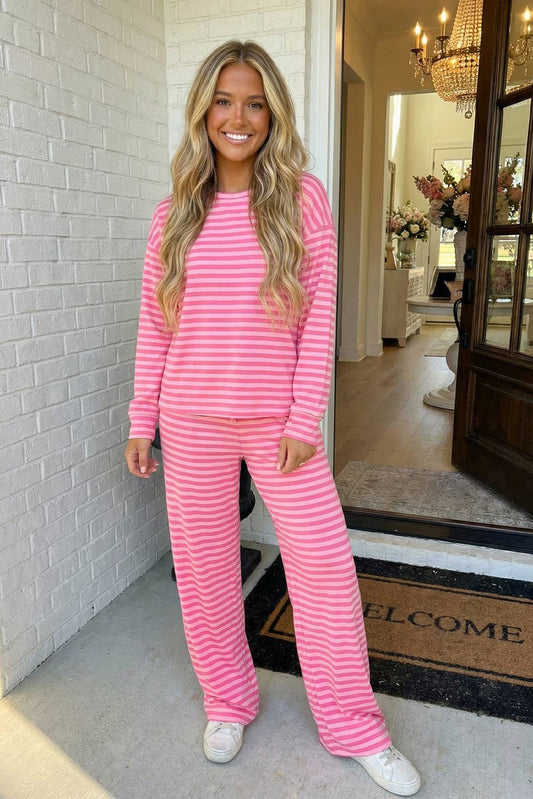 Striped Top & Pants Set