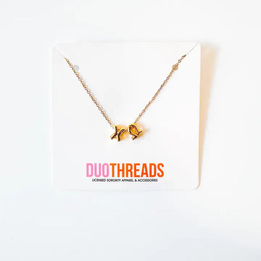 Bubble Letter Sorority Necklace