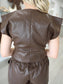 Harleigh Faux Leather Top