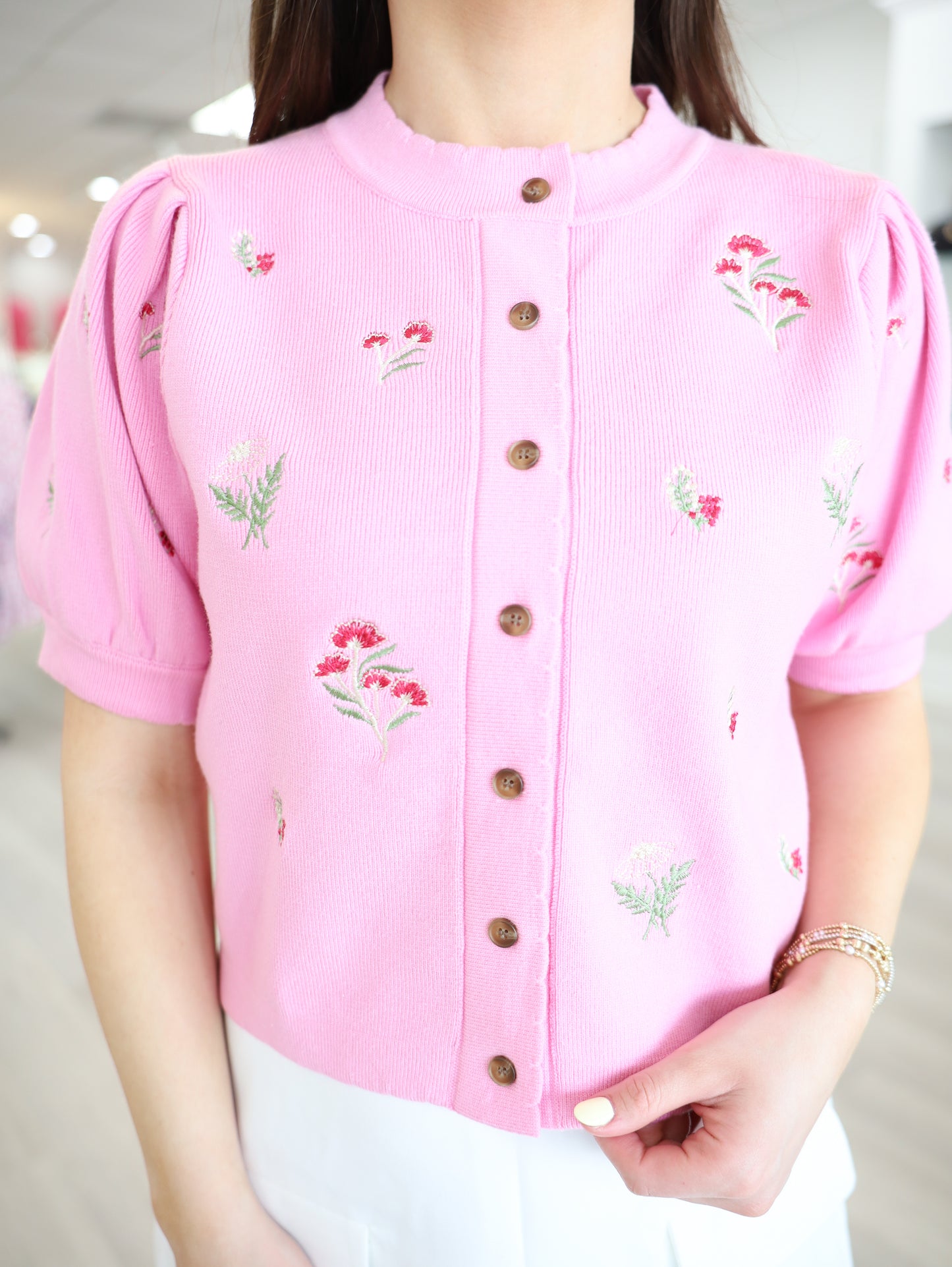 Floral Embroidered Sweater