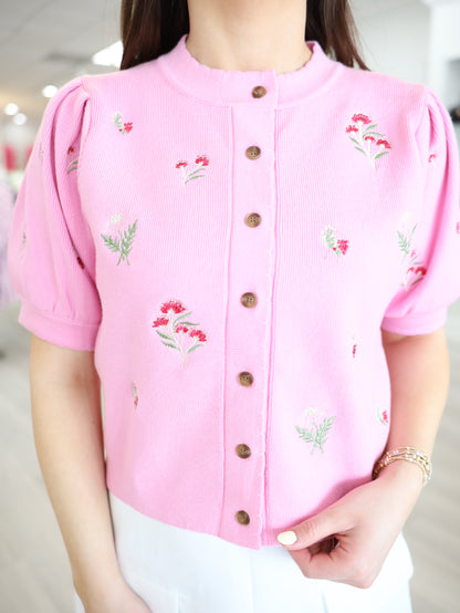 Floral Embroidered Sweater