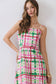 Plaid Fringe Hem Maxi Dress