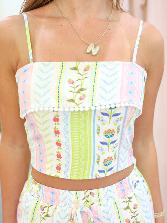 Chelsea Cropped Printed Cami