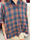 Oversized Button Down Christmas Plaid