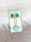 Glitter Top Rectangle Hoops