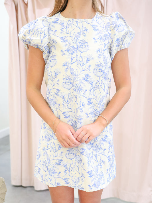 Charlotte Floral Puff Sleeve Mini Dress