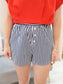 Striped Elastic Waist Shorts
