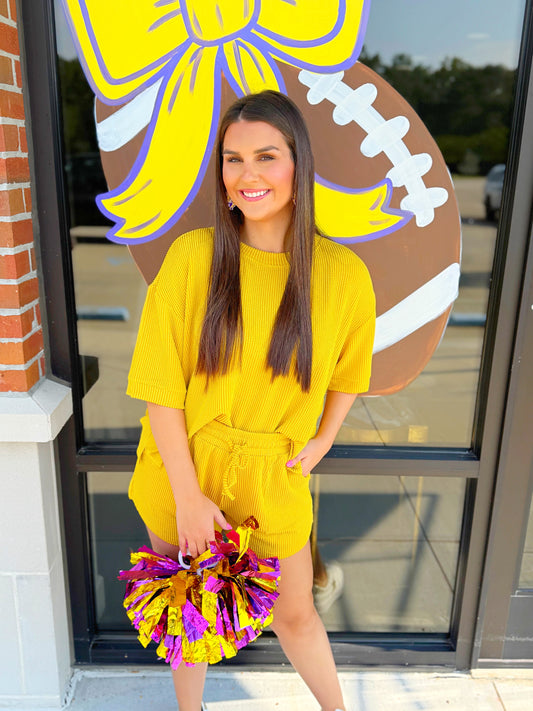 Ribbed Top & Short Set