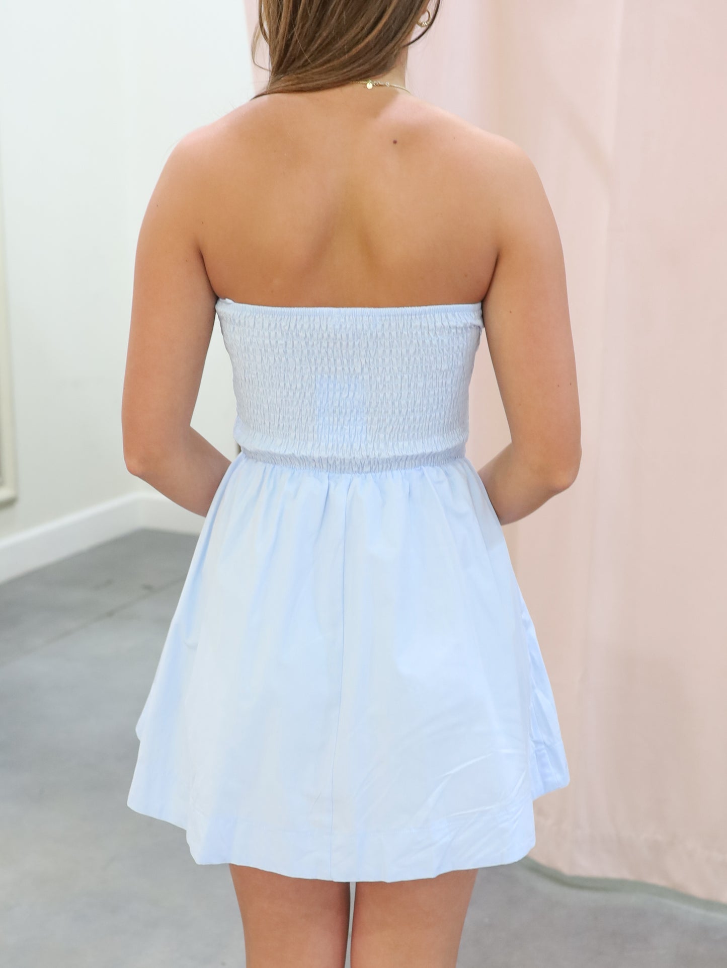 Cleo Pleated Tube Mini Dress