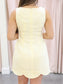Jaylene Linen Mini Dress With Scalloped Hem