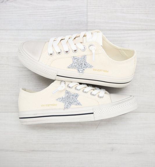 Off White Canvas Sneakers