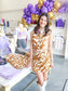 Ember Tiger Print Button Down Top