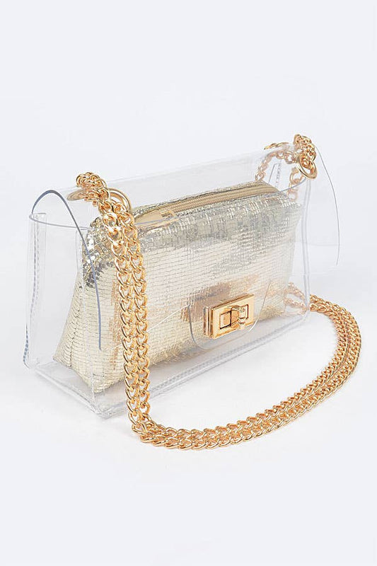 Clear Chain Crossbody Bag