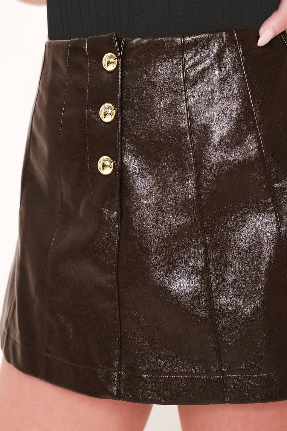 Dana Faux Leather Skort