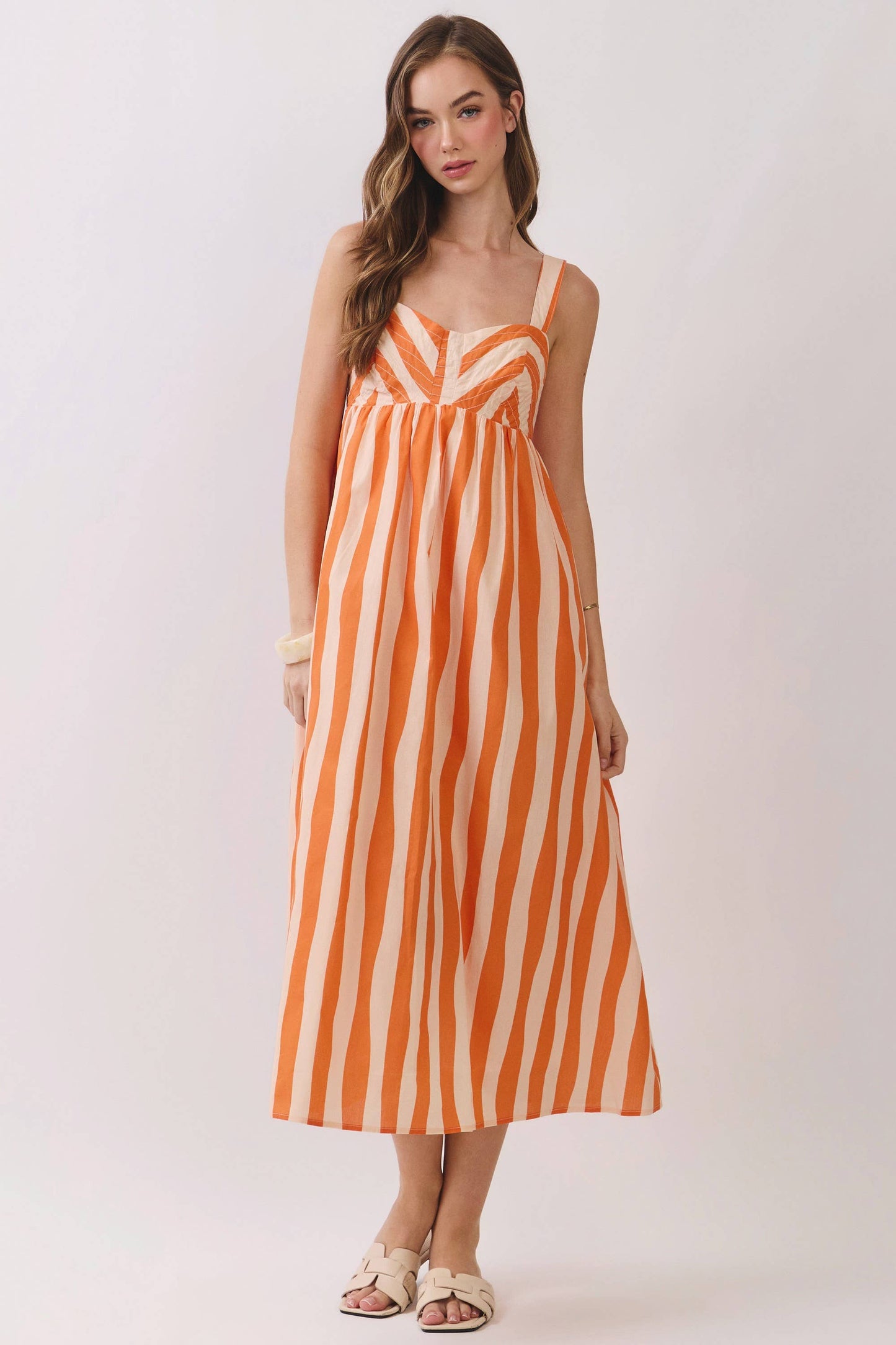 Striped Midi Dress