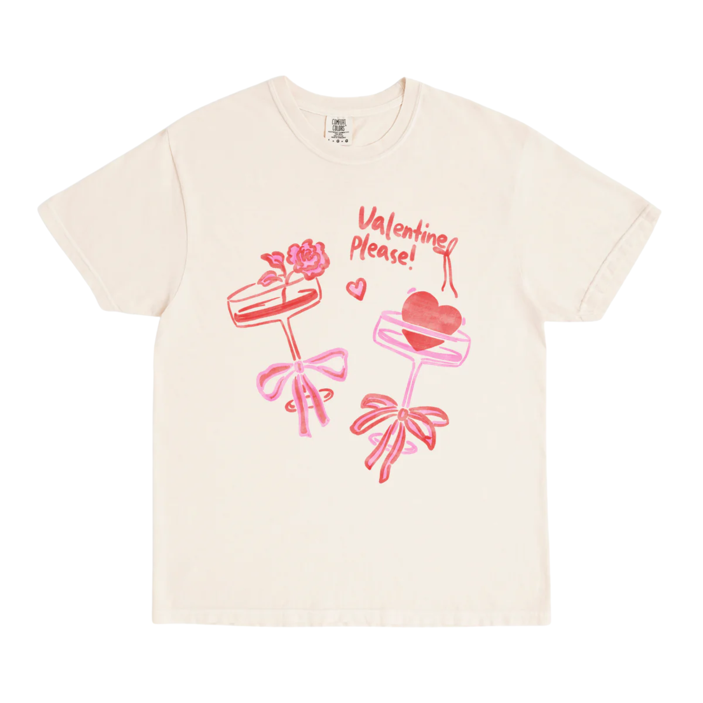 Valentine Please Champagne Tee