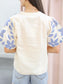 Cami Floral Embroidered Puff Sleeve Top